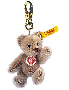 Steiff Coffee Mohair Mini Teddy Bear Keyring EAN 039096