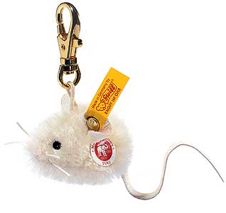 Steiff Mohair Peky Mouse Keyring 056161