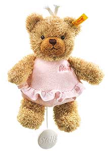 Steiff Sleep Well Bear Music Box 16cm (Pink)  - 237362
