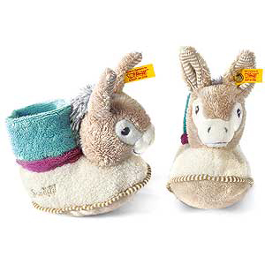 Steiff ISSY Donkey booties with rattle  - 238741
