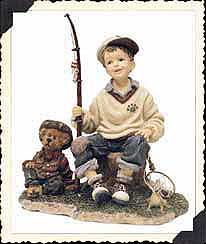 Michael with Thayer - boyds dollstones 3552
