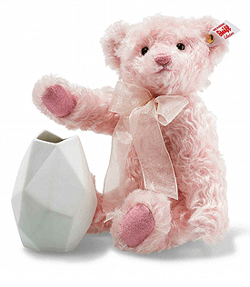 Steiff Rose Teddy Bear With Vase 006760