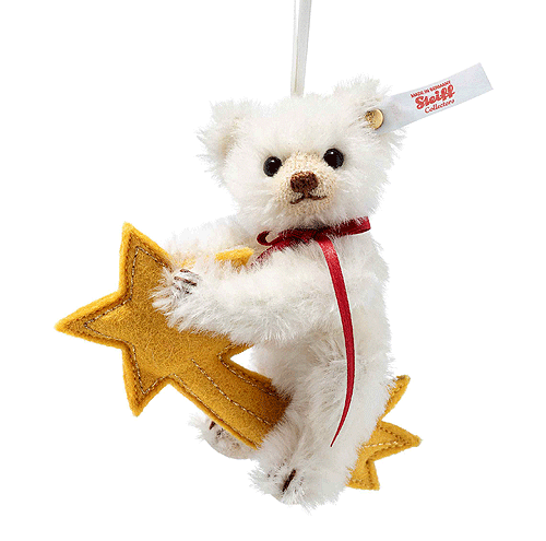 Steiff Teddy Bear on shooting star ornament 007248