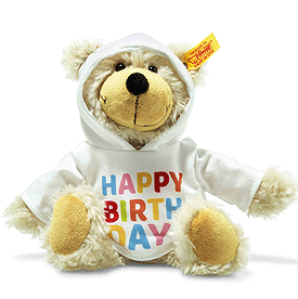 Steiff 23cm Charly Happy Birthday Teddy Bear with Hoody 012310