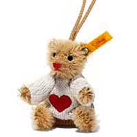 Steiff mohair teddy hanger 'heart' 028212