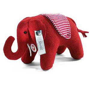 Steiff Red Felt Elephant 035814