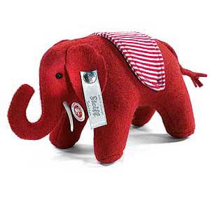 Steiff Red Felt Elephant 035814 Steiff Red Felt Elephant 035814