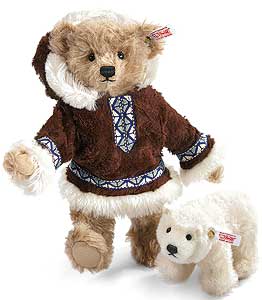 Steiff Matou Eskimo Teddy Bear with polar bear EAN 036019