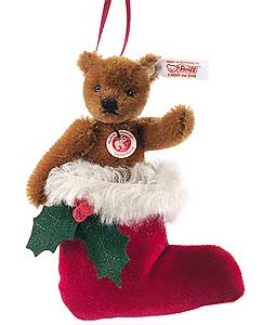Steiff Teddy Bear in Stocking Ornament - 036279