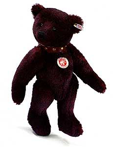Steiff Alpaca Burgundy Teddy Bear - 038754