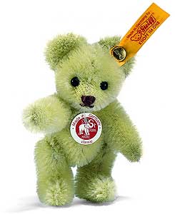 Steiff Green Mohair Mini Teddy Bear 039270