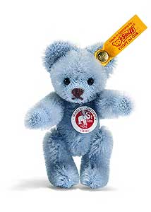 Steiff Blue Mohair Mini Teddy Bear 039287