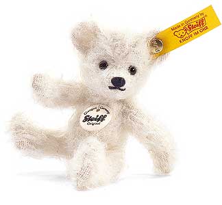 Steiff White Mohair Mini Teddy Bear 039607