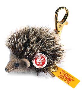 Mohair SNIFFY Hedgehog keyring by Steiff 056031
