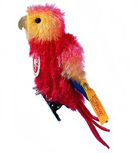 Steiff Red Mohair Parrot 057809
