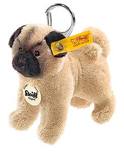 Steiff Pug Keyring EAN 110290 Steiff Pug Keyring EAN 110290