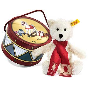 CHARLY Dangling Teddy Bear in Drum Box by Steiff 113253