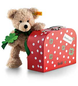 Steiff Fynn Good Luck Teddy Bear in Suitcase 114007
