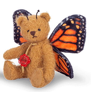 Teddy Hermann Orange Butterfly Bear 117483