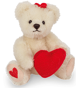 Teddy Hermann Miniature Lucky Bear With Heart 154754