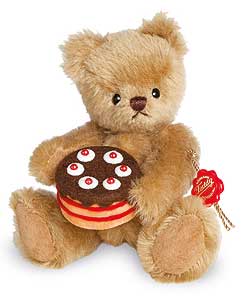 Teddy Hermann Little Teddy with Cake Miniature Bear 156093