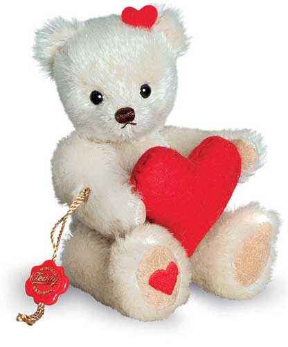 Teddy Hermann with Heart Bear 156123