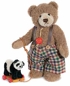 Teddy Hermann Sigi with Panda on wheels Bear 170419