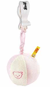 Steiff Clip-On Pink Rattle Ball 205293
