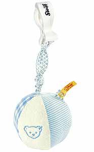 Steiff Clip-On Blue Rattle Ball 205309