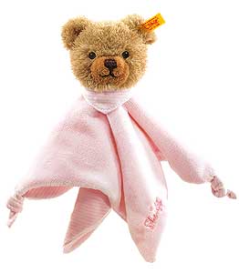 20cm Pink Sleep Well Bear Comforter by Steiff  - 237379