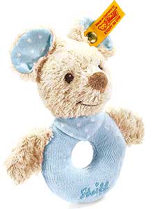 12cm Blue SNIFFY Mouse Grip Toy by Steiff 237669