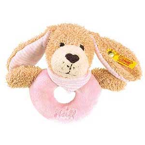 12cm Pink Good Night Dog Grip Toy by Steiff 238093