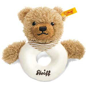 12cm Beige Sleep Well Bear Grip Toy by Steiff 238215