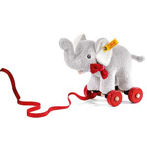 18cm TRAMPILI Elephant Pull Along by Steiff 238246