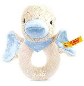 Steiff 12cm Blue GADWALL Duck Grip Toy 238406