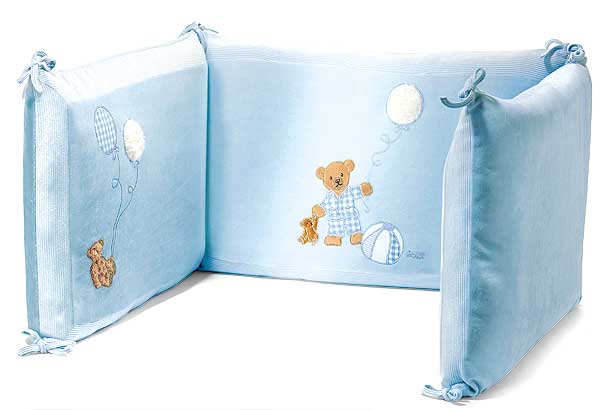 Steiff Sleep Well Bear Bed Bumper 45cm (Blue)  - 238482