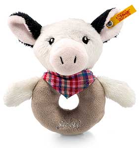 Steiff Cowaloo Cow Grip Toy with Rattle 241048