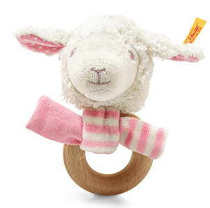 Steiff Liena Lamb Grip Toy With Rattle 241925