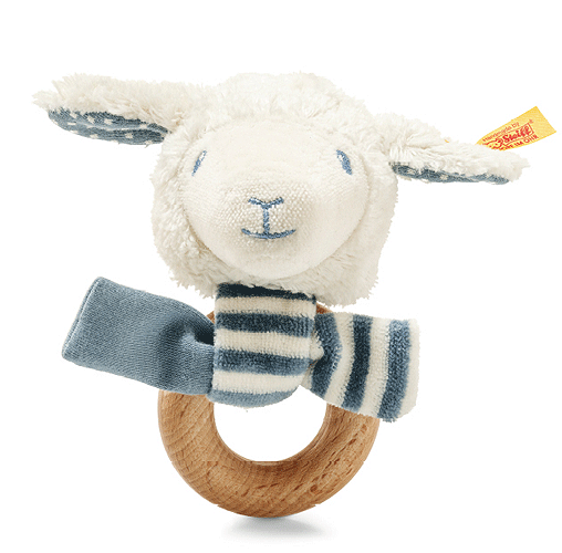 Steiff Leno Lamb Grip Toy With Rattle 241932