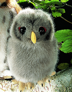 Kosen 14cm Grey Young Owl 5410