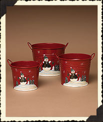 Bell's Snowman Bucket set by Boyds 650773 A04