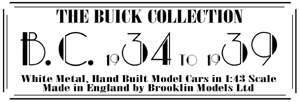 The Buick Collection White Metal Model Cars