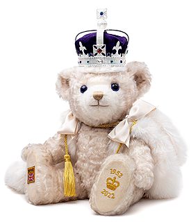 Merrythought The Queens Platinum Jubilee Commemorative Teddy Bear Q12QPJ
