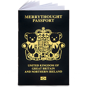 Merrythought Teddy Bear Passport  UK Edition TBPTUK