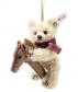 Steiff Teddy Bear Ornament On Hobby Horse - view 1