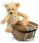 Steiff CHARLY Dangling Teddy Bear in Suitcase  - view 1